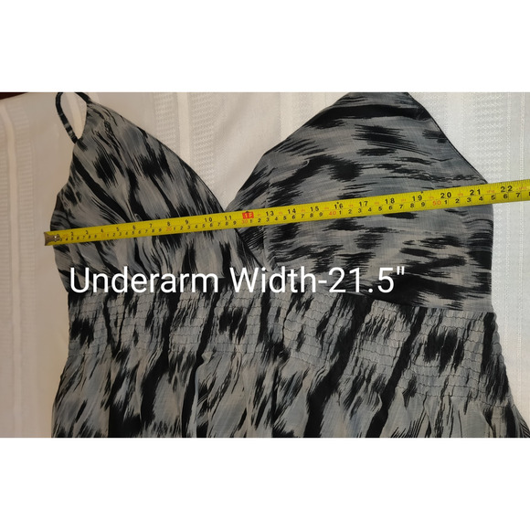 NWT She's Cool Maxi Dress PLUS Sz 3X. Black Gray Sheer Outer Lined Lightweight - Picture 14 of 16